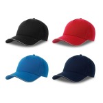 Casquette polyester avec visière et fermeture réfléchissantes 200 g/m² vue plusieurs couleurs
