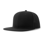 Casquette en sergé de polyester recyclé avec visière plate 300 g/m² couleur noir vue 11