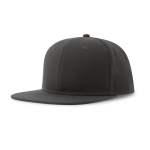 Casquette en sergé de polyester recyclé avec visière plate 300 g/m² couleur gris foncé