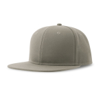 Casquette en sergé de polyester recyclé avec visière plate 300 g/m² couleur gris clair