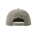 Casquette en sergé de polyester recyclé avec visière plate 300 g/m² couleur gris clair