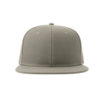 Casquette en sergé de polyester recyclé avec visière plate 300 g/m² couleur gris clair