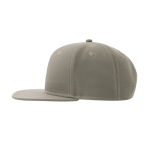 Casquette en sergé de polyester recyclé avec visière plate 300 g/m² couleur gris clair