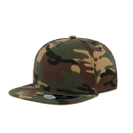 Casquette partiellement en laine avec visière plate 400 g/m² couleur camouflage