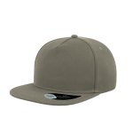 Casquette partiellement en laine avec visière plate 400 g/m² couleur gris clair