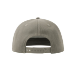 Casquette en polyester recyclé avec visière plate 5 panneaux 300 g/m² couleur gris clair vue détaillée 2