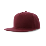 Casquette en polyester recyclé avec visière plate 5 panneaux 300 g/m²