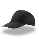 Casquette en coton coloré avec drapeau italien sur la visière couleur noir vue 11