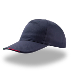 Casquette en coton coloré avec drapeau italien sur la visière couleur bleu marine