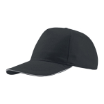 Casquette en coton léger avec visière contrastée en couleur 160 g/m² couleur noir vue 11