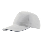 Casquette en coton léger avec visière contrastée en couleur 160 g/m² couleur blanc