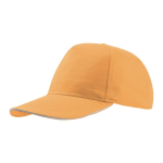 Casquette en coton léger avec visière contrastée en couleur 160 g/m² couleur jaune