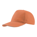Casquette en coton léger avec visière contrastée en couleur 160 g/m² couleur orange