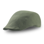 Béret équestre en coton brossé avec fermeture velcro 235 g/m² couleur vert olive
