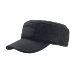 Casquette en coton de style militaire avec fermeture velcro 235 g/m² couleur noir vue 11