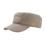 Casquette en coton de style militaire avec fermeture velcro 235 g/m² couleur kaki