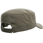 Casquette en coton de style militaire avec fermeture velcro 235 g/m² couleur vert olive