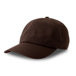 Casquette non structurée avec boucle et mélange de coton 280 g/m² couleur marron