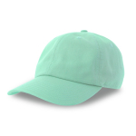 Casquette non structurée avec boucle et mélange de coton 280 g/m² couleur bleu lagon