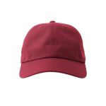 Casquette non structurée avec boucle et mélange de coton 280 g/m² couleur rouge foncé vue détaillée 6