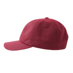 Casquette non structurée avec boucle et mélange de coton 280 g/m² couleur rouge foncé