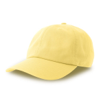 Casquette non structurée avec boucle et mélange de coton 280 g/m² couleur jaune clair