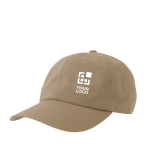 Casquette non structurée avec boucle et mélange de coton 280 g/m² vue avec impression