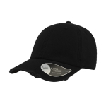 Casquette en coton style américain années 90 avec effet usé 280 g/m² couleur noir vue 11