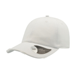 Casquette en coton style américain années 90 avec effet usé 280 g/m² couleur blanc