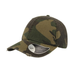 Casquette en coton style américain années 90 avec effet usé 280 g/m² couleur camouflage