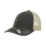 Casquette de camionneur vintage en coton avec maille arrière 250 g/m² couleur noir vue 11