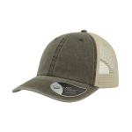 Casquette de camionneur vintage en coton avec maille arrière 250 g/m² couleur vert olive