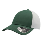 Casquette en nylon et maille de style sportif bicolore à 6 panneaux couleur vert