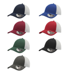 Casquette en nylon et maille de style sportif bicolore à 6 panneaux