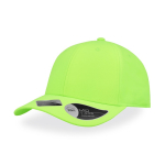 Casquette fabriquée à partir de bouteilles avec visière 115 g/m² couleur vert fluorescent