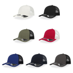 Casquette en coton recyclé à 6 panneaux avec maille arrière 250 g/m² vue détaillée 7