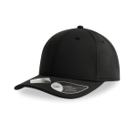 Casquette en polyester recyclé avec fermeture velcro 255 g/m² couleur noir vue 11