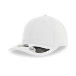 Casquette en polyester recyclé avec fermeture velcro 255 g/m² couleur blanc