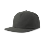 Casquette vintage en coton recyclé avec visière plate 260 g/m² couleur gris foncé