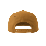 Casquette vintage en coton recyclé avec visière plate 260 g/m² couleur moutarde