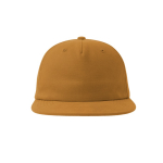 Casquette vintage en coton recyclé avec visière plate 260 g/m² couleur moutarde