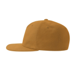 Casquette vintage en coton recyclé avec visière plate 260 g/m² couleur moutarde