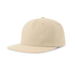 Casquette vintage en coton recyclé avec visière plate 260 g/m² couleur kaki