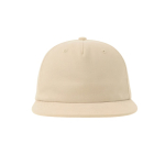 Casquette vintage en coton recyclé avec visière plate 260 g/m² couleur kaki