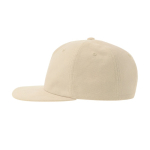 Casquette vintage en coton recyclé avec visière plate 260 g/m² couleur kaki