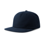 Casquette vintage en coton recyclé avec visière plate 260 g/m² couleur bleu marine
