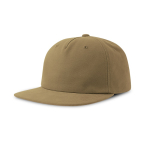 Casquette vintage en coton recyclé avec visière plate 260 g/m² couleur vert olive