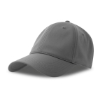 Casquette en polyester recyclé et élasthanne, dry tech 195 g/m² couleur gris foncé