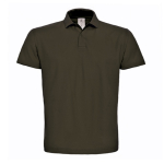 Polo pour homme en coton piqué avec 2 boutons 180 g/m² B&C couleur marron