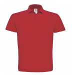 Polo pour homme en coton piqué avec 2 boutons 180 g/m² B&C couleur rouge